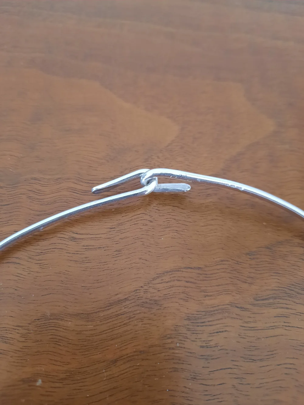 Vintage Sterling Silver 925 Round Wire Tube Torque Collar Choker Necklace